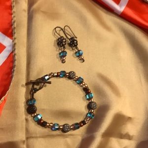 Bracelet & Earrings Set made by local artist.